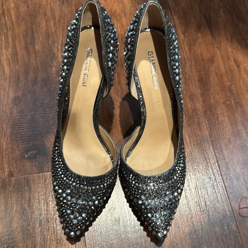 Gianni Bini Black Embellished Women's Shoes